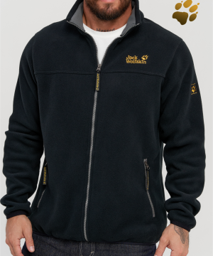 Флиска мужская Jack Wolfskin чёрная тёплая