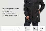 Мужской плащ Jeans Town 2524 чёрный классический