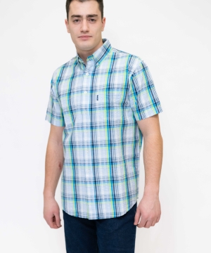 Мужская рубашка с коротким рукавом  Montana 14-002 зеленая