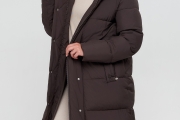 Зимняя женская куртка Wladimir 2530 длинная коричневая 