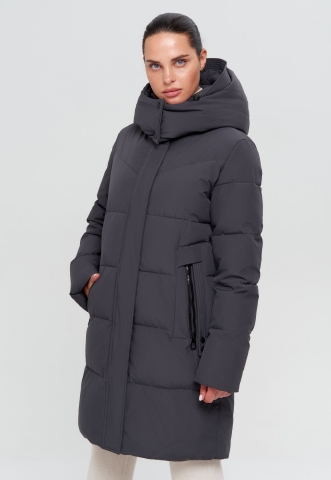 Зимняя женская  куртка Wiadimir 2521  серая 