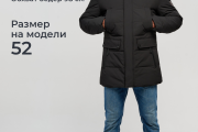 Пуховик мужской WladiMir   4590  чёрный  прямой
