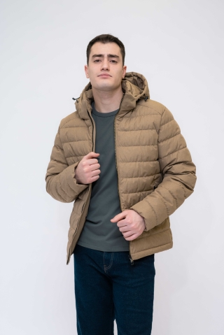 Демисезонная мужская куртка Talifeck 51116 бежевая