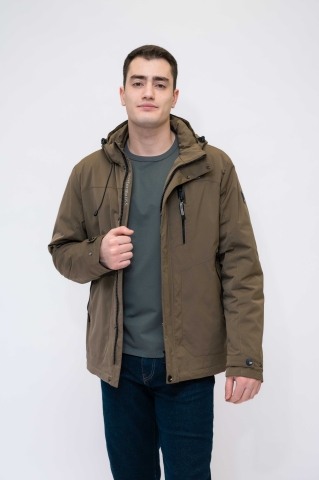 Демисезонная мужская куртка Talifeck 51139 коричневая