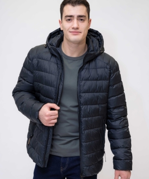 Демисезонная мужская куртка Talifeck 51108-1 синяя короткая