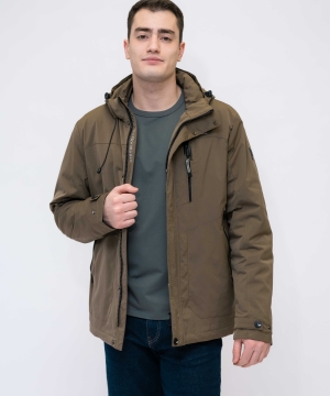 Демисезонная мужская куртка Talifeck 51139 коричневая