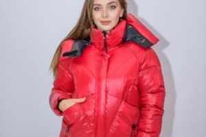 Зимняя женская куртка Evacana 1090 Красная