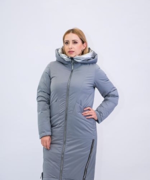 Зимняя женская куртка Evacana 1100 Светло-серая 