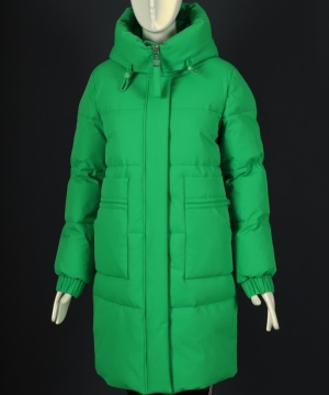 Зимняя женская куртка Ecimeer 162 зеленая длинная