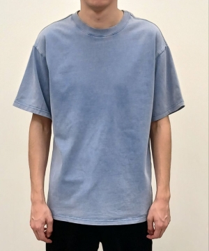 Мужская футболка  варенка Jeans Town 2024 светло-голубая 