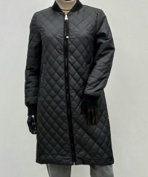 Демисезонная куртка Miegofce 23631 черная длинная