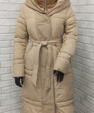 Зимняя женская куртка Evacana 2573 Бежевая 