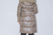 Зимняя куртка -дубленка Evacana 1025  Бежевая