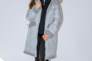Зимняя куртка-дубленка Evacana 1025 Серая