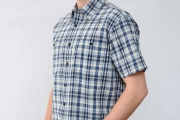 Рубашка мужская летняя Montana T260 в клетку с коротким рукавом