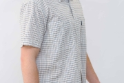 Рубашка мужская летняя Montana T265  в клетку с коротким рукавом