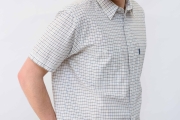 Рубашка мужская летняя Montana T265  в клетку с коротким рукавом