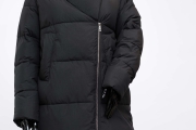  Зимняя женская куртка Evacana 3100 черная  длинная 