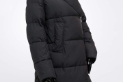  Зимняя женская куртка Evacana 3100 черная  длинная 