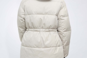 Зимняя женская куртка Evacana 3164 бежевая длинная
