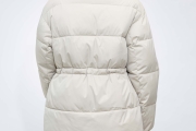 Зимняя женская куртка Evacana 3164 бежевая длинная