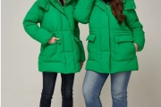Зимняя женская куртка Evacana 3294 Зеленая 